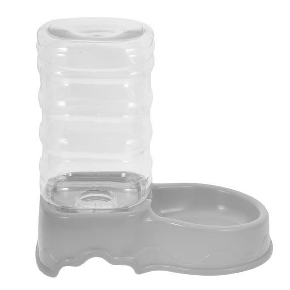 Clispeed Grey Plastic Pet Water Dispenser and Feeder Bowl for Cats and Dogs
