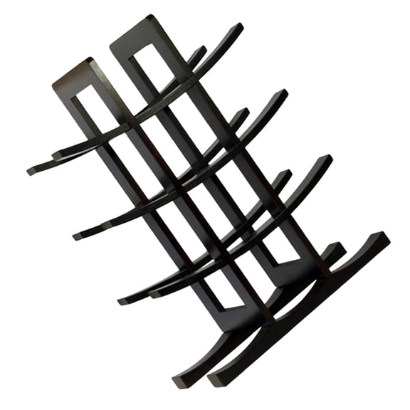 Clispeed Bamboo Furniture Wine Rack Bamboo Black 1Pack