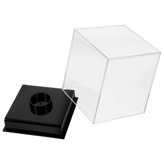 Clispeed Cube Storage Box Clear Acrylic Baseball Display Case Transparent 1Set