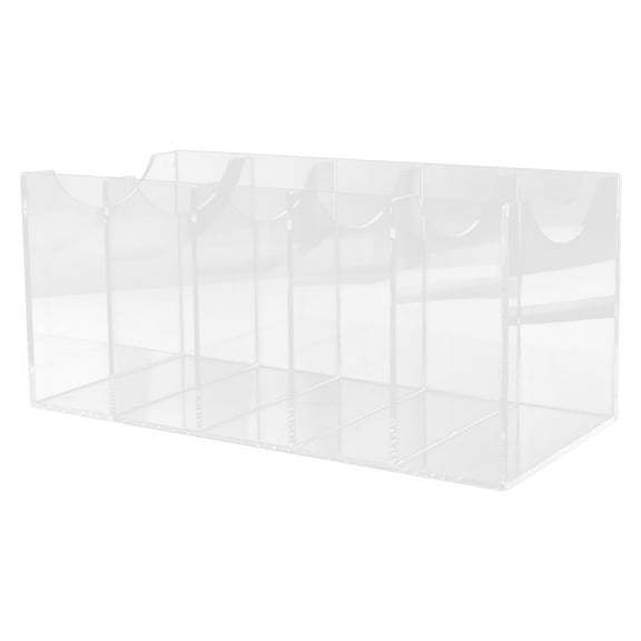 Clispeed Closet Belt Organizer Clear Acrylic Storage Box with Five Separate Compartments