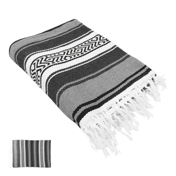 Clispeed Blended Mexican Blanket Cape Sofa Throw For Living Bedroom Car Grey Home And Cozy Accessory