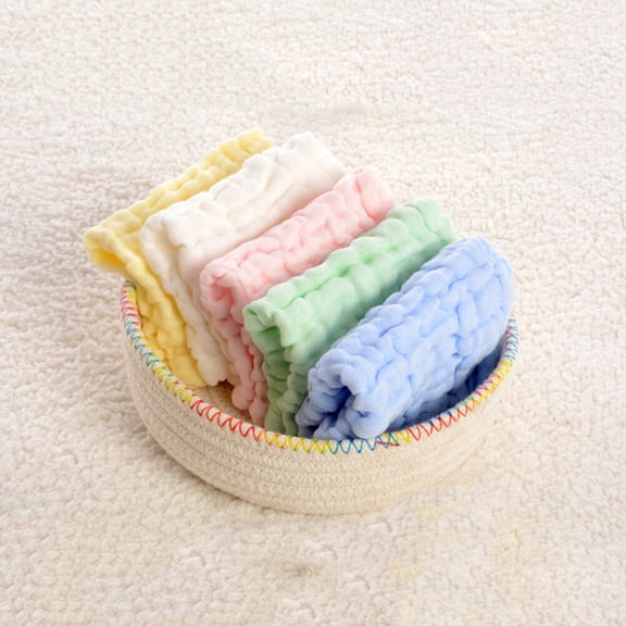 Clispeed Yellow Cotton Burp Cloth Soft Six Layers Gauze for Decoration