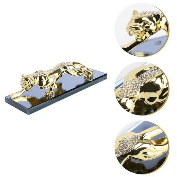 Clispeed Money Leopard Shape Car Air Freshener Golden Zinc Alloy Car Perfume Seat