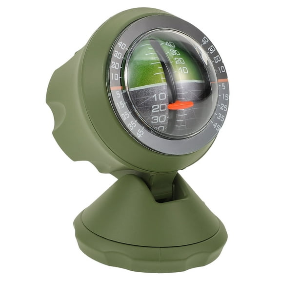 Clispeed Vehicle Level Indicator Automotive Inclinometer ABS Olive Green for Vehicle Maintenance 1Pcs
