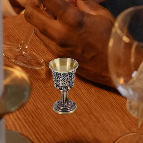Clispeed Chinese Chalice Zinc Alloy Drinking Festive Occasions 1Set