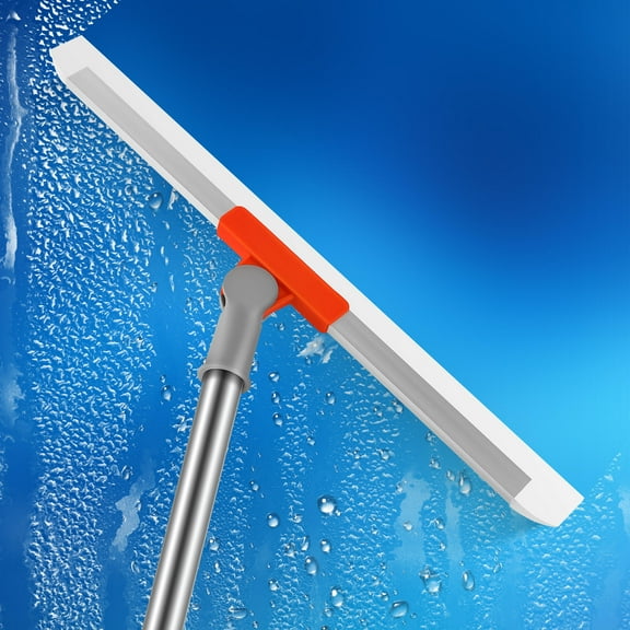 Clispeed Flexible Floor Squeegee for Window Cleaning and Shower Door Wiper with Hanging Storage Hook