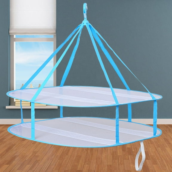 Clispeed Mesh Drying Rack Hanging Dryer with Breathable Nylon for Quick Clothes Drying