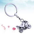 thumbnail image 1 of Clispeed Motorcycle Keychain Decoration Metal Keyring Silver Modern Design 1Pack for, 1 of 8