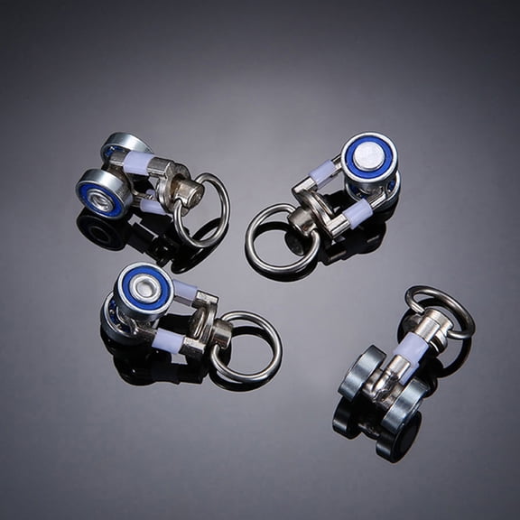 Clispeed 4Pcs Curtain Track Wall Mount Rollers with Durable Metal Bearings for Smooth Silent Operation Silver