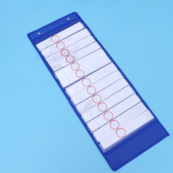 Clispeed Time Schedule Organizer Transparent Blue with 14 Film Pockets for Student Accessories
