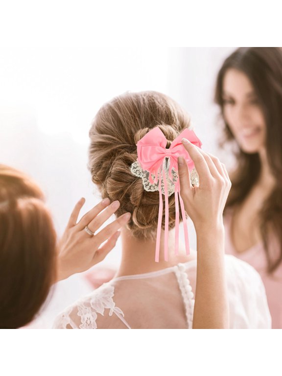 Durable Pink Hair Bow Clip for Everyday Wear and Special Occasions