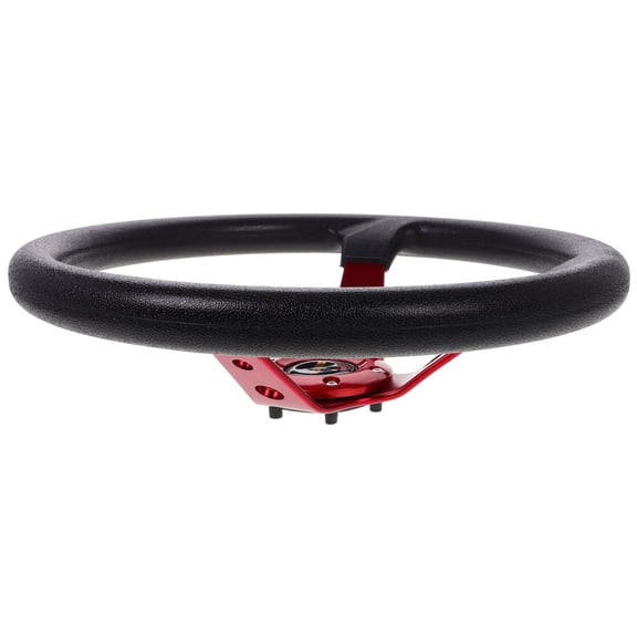 Clispeed Universal Red Drift Steering Wheel with Aluminum Alloy and PU Comfort Grip for Cars