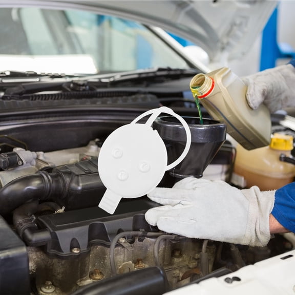 Clispeed White Plastic Windshield Washer Fluid Lid with Stable Structure for Vehicle Supply