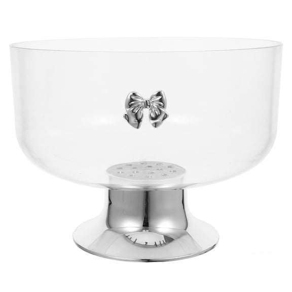 QIFULL Clear Acrylic Trifle Bowl with Pedestal for Elegant Dessert and Fruit Display
