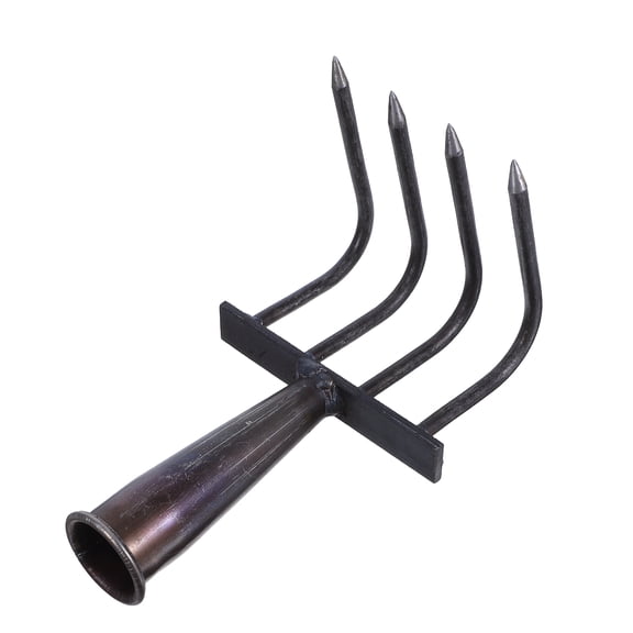 Clispeed Ergonomic Metal Garden Rake Head Replacement with Sharp Edges for Outdoor Yard Cleanup