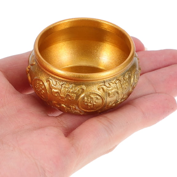 Clispeed Gold Treasure Bowl Copper Symbol of Prosperity For Home Owners Living Room Decoration 1Pcs
