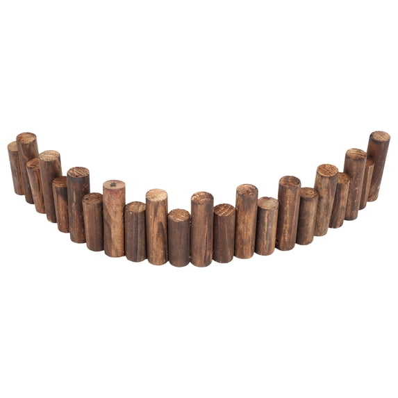 Clispeed Rustic Wooden Garden Border Fence for Plants, Patio Privacy Screen and Flower Bed Edging Decoration