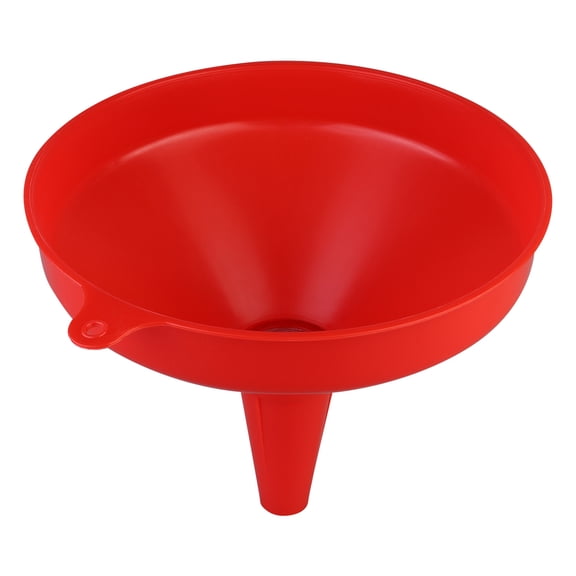 Clispeed Practical Red Plastic Funnel for Daily Use Liquid Transferring and Spices