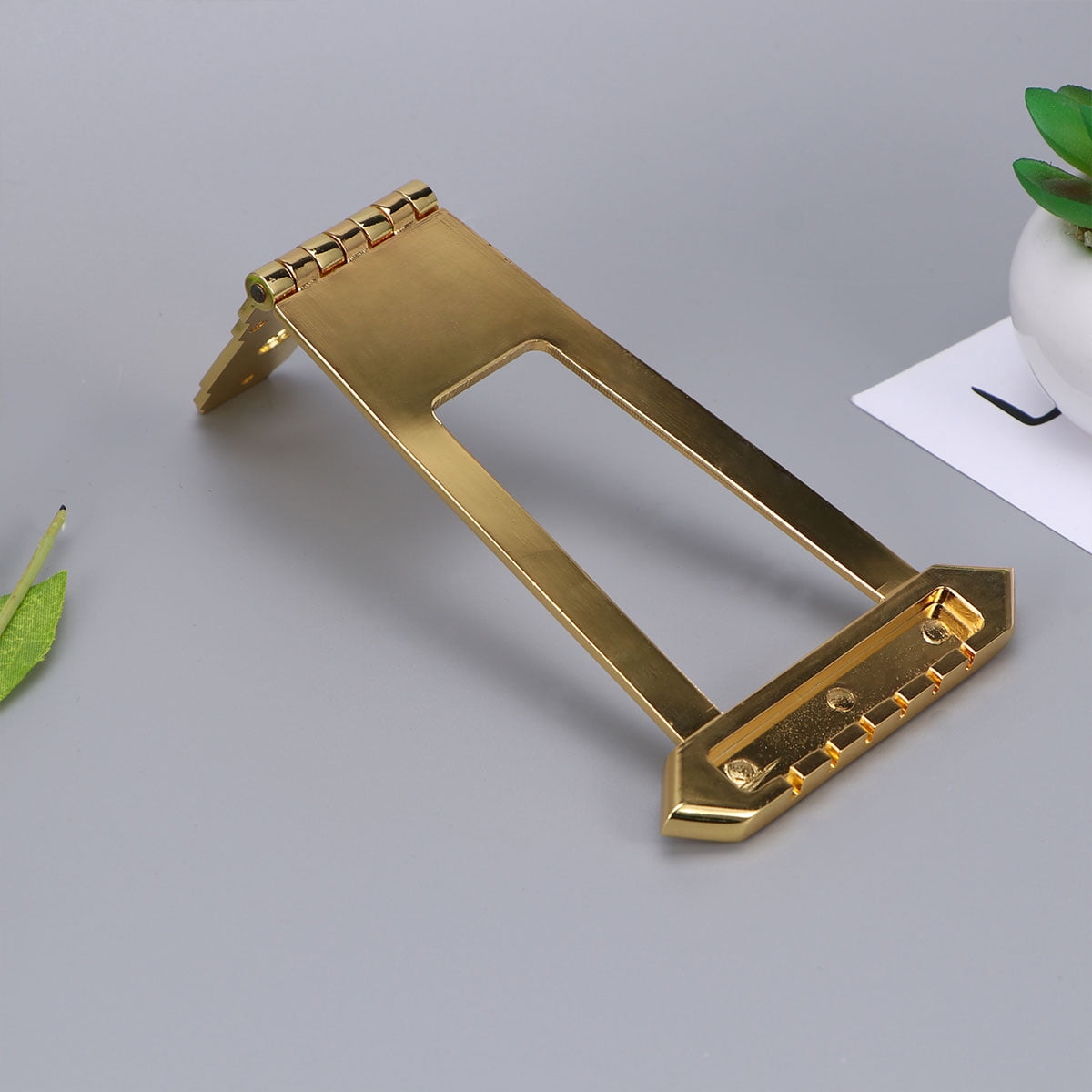 Clispeed Metal Guitar Tailpiece Set for Jazz Guitar Durable Golden Replacement with Screws