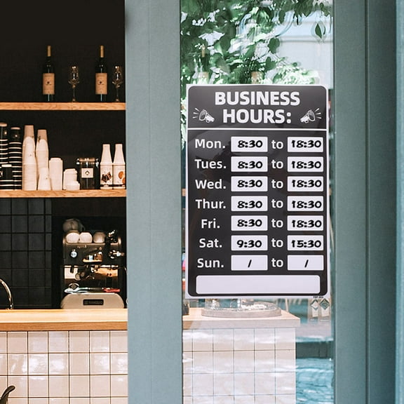 Clispeed Business Time Sign Business Hours Sign Assorted Color 1 Set