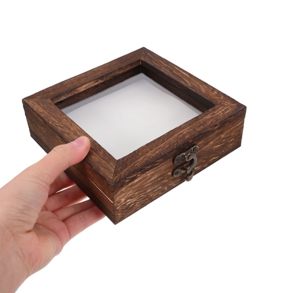 Clispeed Insect Display Case Antique Wood Shadow Box Butterfly Specimen Box Secure Mounting Kit