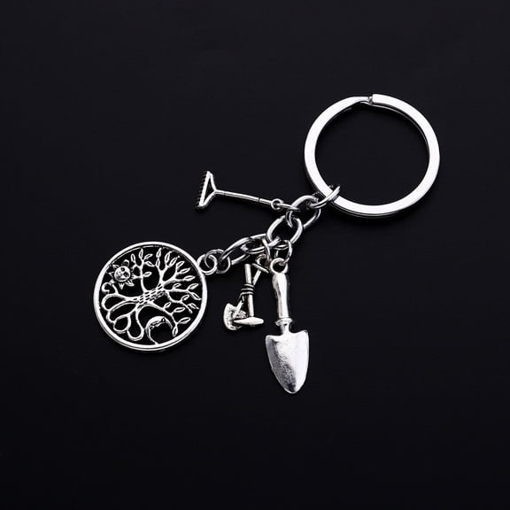 Clispeed Tree Shaped Keychain Shovel Design Key Holder 1Pack for Teachers Day