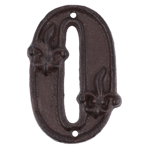 Clispeed House Number Sign Black Cast Iron with Irregular Hammered Texture