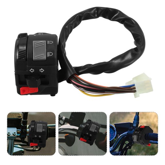 Clispeed Handlebar Switch Motorcycle Replaceable Multi Function Light Control