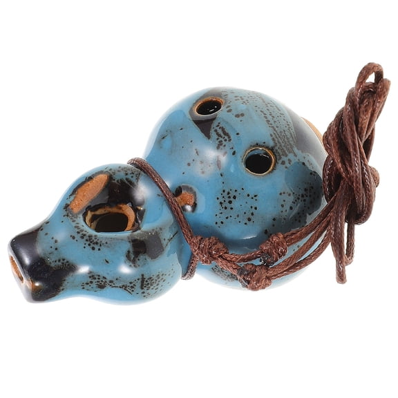 Clispeed Ceramic Alto Ocarina with 6-Hole Design, Elegant Glaze Finish, Perfect Musical Instrument for Beginners and