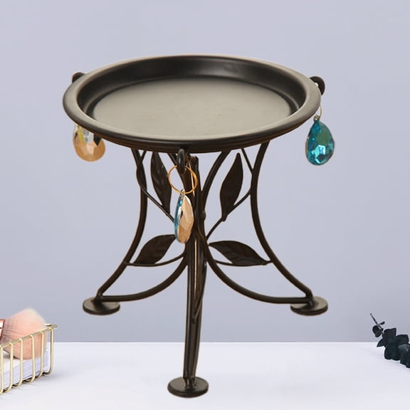 Clispeed Black Metal Flower Pot Stand with Modern Simple Design for Indoor Balcony Display