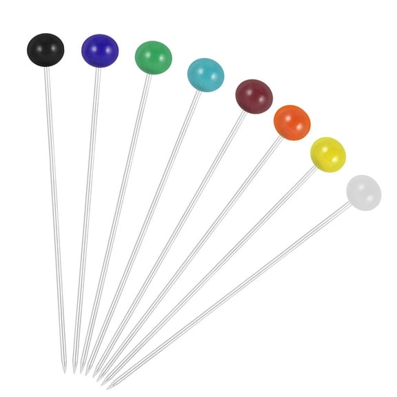 Clispeed 250Pcs Multicolor Glass Head Pins Durable and High Temperature Resistant for Sewing