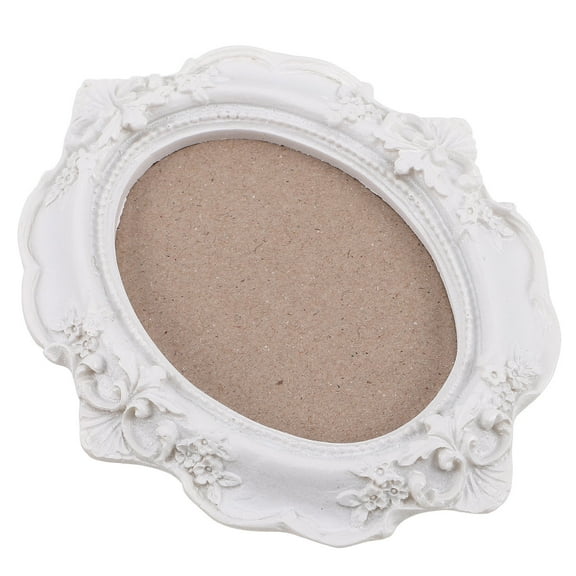 Clispeed Ornate Vintage Frame Oval Resin Wall Hanging Home Owners Photo Display 1Pack