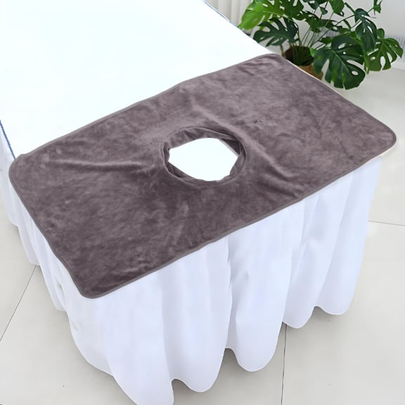 Clispeed Grey Comfortable Massage Table Cover with Face Hole for Salon and Spa Use