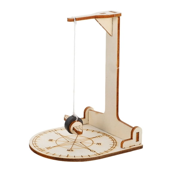 Clispeed Science Education Kit DIY Compass Model Kit Wooden Khaki 1Pcs Craft Kit for Classroom Activity