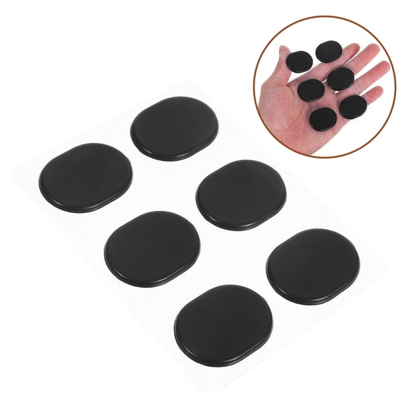 Clispeed 6-Pack Black Silicone Drum Dampeners Noise Reduction Pads Self-Adhesive for Drum Kits and Percussion Instruments