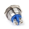 thumbnail image 1 of Clispeed Plated Silver Waterproof Metal Momentary Push Button for Vehicle Horn Doorbell and Boat, 1 of 8