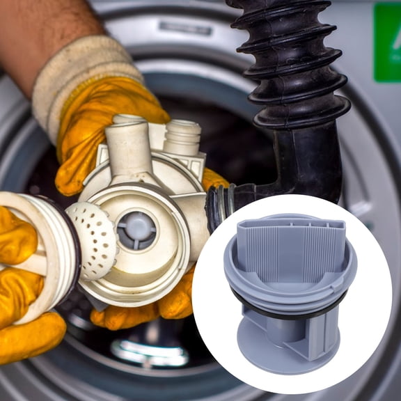 Clispeed Grey Washing Machine Drain Pump Filter Protector for Lint and Debris Removal, Compatible with Washer Drain Systems
