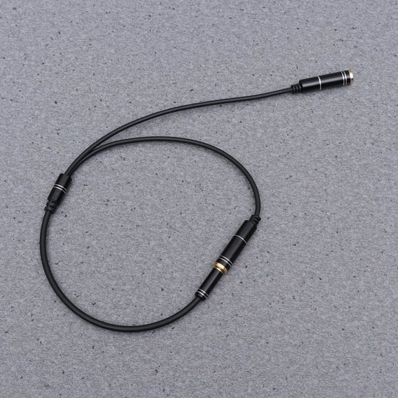 Clispeed Travel Friendly 35Mm Headset Splitter Cable for Stereo Sound Sharing in Black