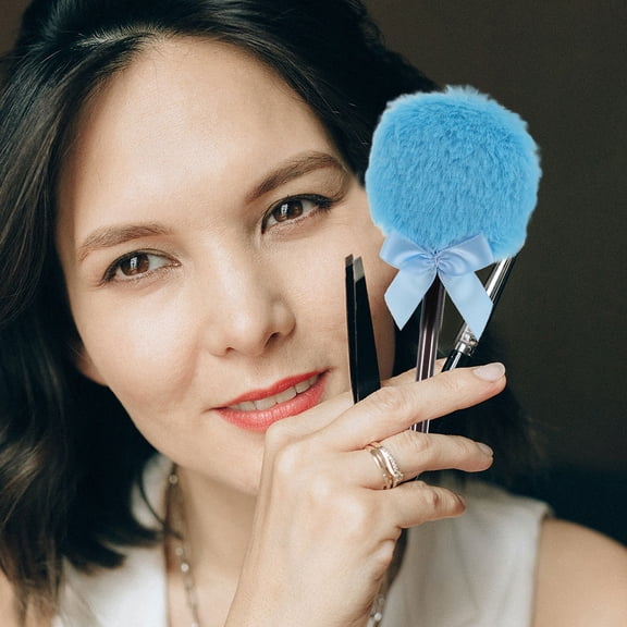 Clispeed Ultrasoft Blue Makeup Sponge with Long Handle for Home Use Fluffy Powder Puff for Face and Body