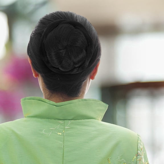 Clispeed Black Braid Bun for Easy DIY Hairstyles and Fullness