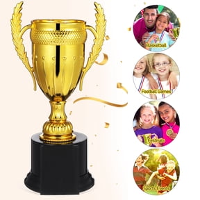 Clispeed Elegant Golden Award Trophy Plastic for Party and Sports Decor
