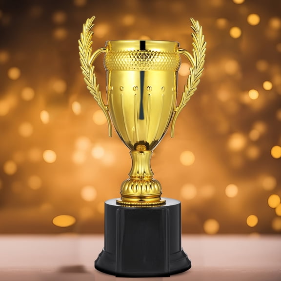 Clispeed Elegant Golden Award Trophy Plastic for Party and Sports Decor