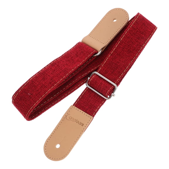 Clispeed Mandolin Strap Cotton and Linen 1Pcs Jujube Red