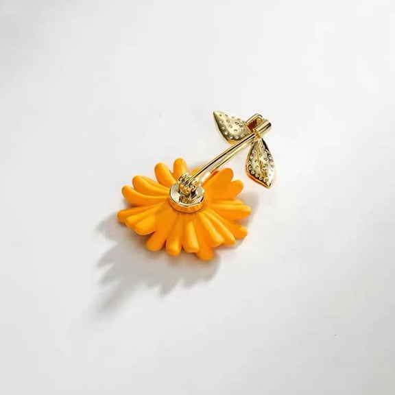 Clispeed Sunflower Artificial Flower Brooch Pin Set, Multi-Color Floral Lapel Pins for Women and Girls, 1 Set