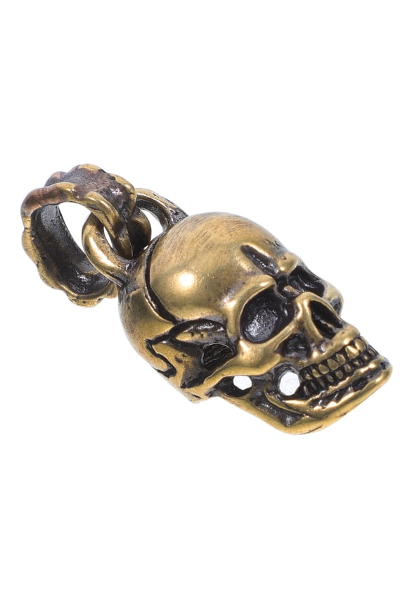 Retro Style Skull Charm Keychain Accessory Brown 1Set