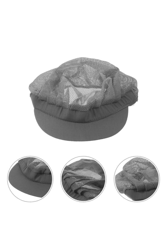 Unisex Chef Hat Catering Chef Hat Grey Cotton Simple Design for Women 1Pcs
