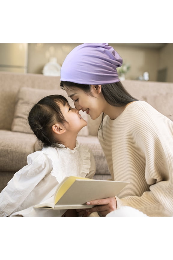 Violet Sleep Hat for Women Hair Cover for Sleeping Cotton 1Pack Hair Protection for Winter Use