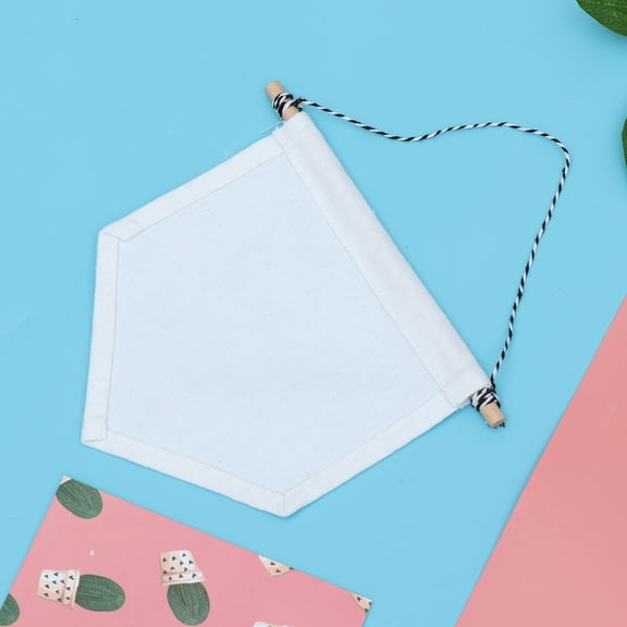 Clispeed White Pin Display Canvas Banner with Quality Stitching for Wall Hanging Decoration