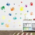 thumbnail image 1 of Clispeed PVC Wall Sticker Assorted Color Removable Palm Prints for Home Wall Decoration, 1 of 8