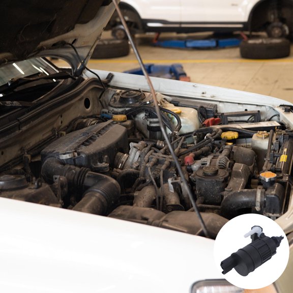 Clispeed Durable Automotive Windshield Washer Pump Black Car Washer Fluid Pump Replacement